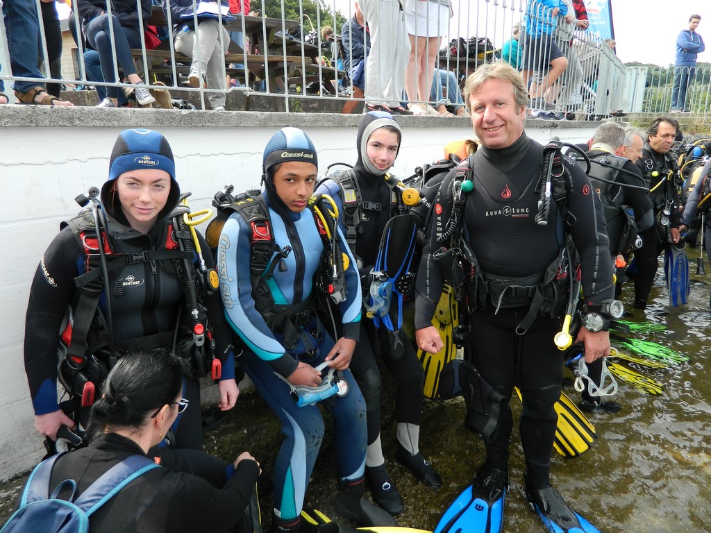 Thierry avec Léa, Kamil et Nicolas